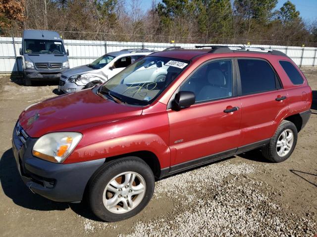 KNDJE723257110035 - 2005 KIA SPORTAGE RED photo 1