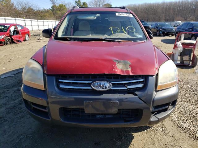 KNDJE723257110035 - 2005 KIA SPORTAGE RED photo 5