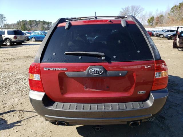 KNDJE723257110035 - 2005 KIA SPORTAGE RED photo 6