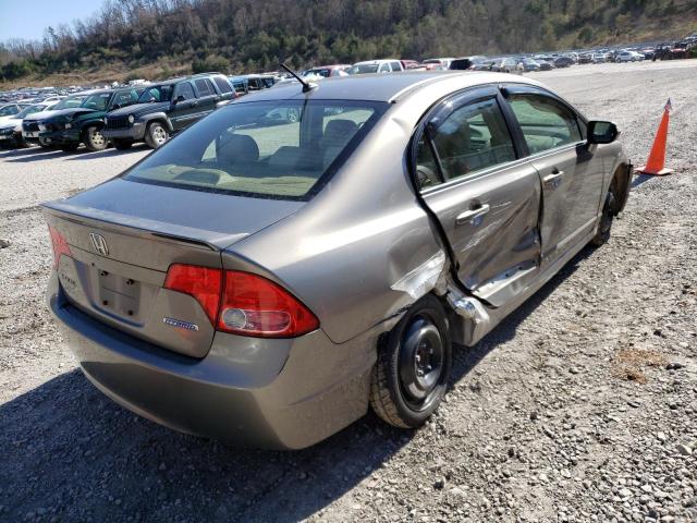 JHMFA36278S005728 - 2008 HONDA CIVIC HYBR GOLD photo 4