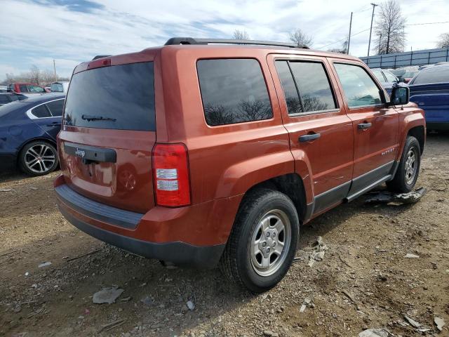 1C4NJPBB0CD687696 - 2012 JEEP PATRIOT SP ORANGE photo 3