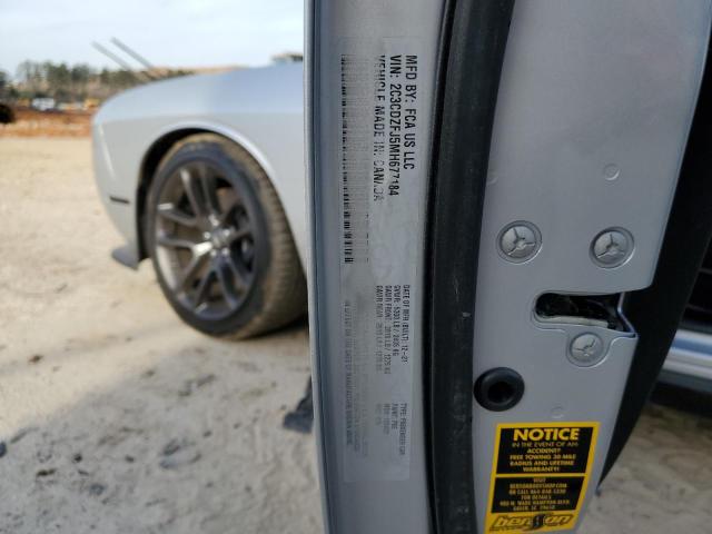 2C3CDZFJ5MH677184 - 2021 DODGE CHALLENGER SILVER photo 12