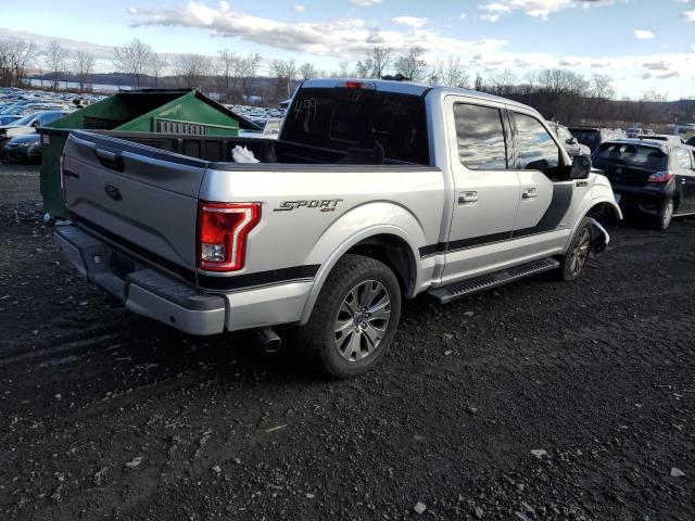 1FTEW1EGXGFC98998 - 2016 FORD F150 SUPER SILVER photo 3