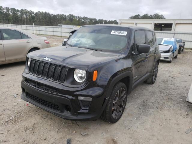 ZACNJCAB0MPM32458 - 2021 JEEP RENEGADE S BLACK photo 2