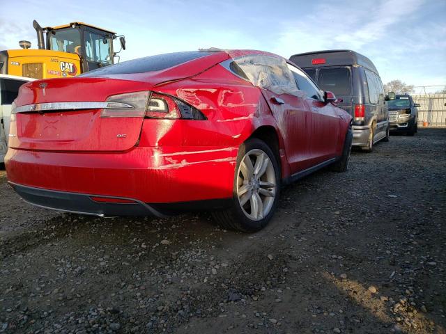 5YJSA1H17EFP30568 - 2014 TESLA MODEL S Կարմիր լուսանկար 3