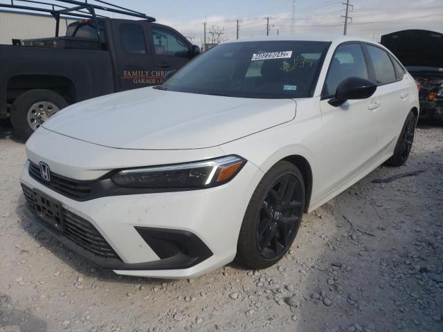 2HGFE2F59NH564583 - 2022 HONDA CIVIC SPOR WHITE photo 2