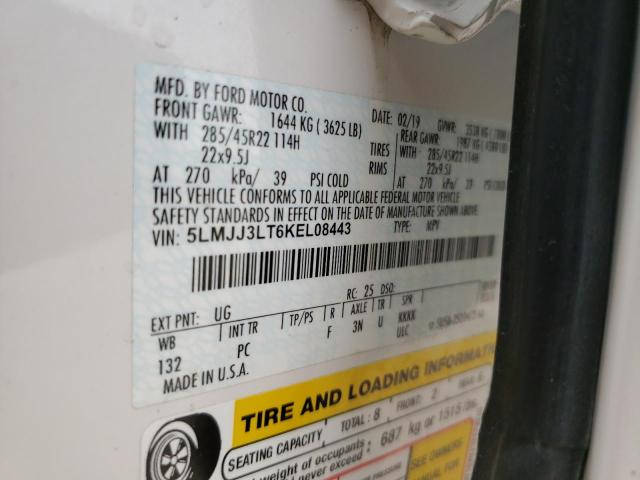 5LMJJ3LT6KEL08443 - 2019 LINCOLN NAVIGATOR 白色 照片 13