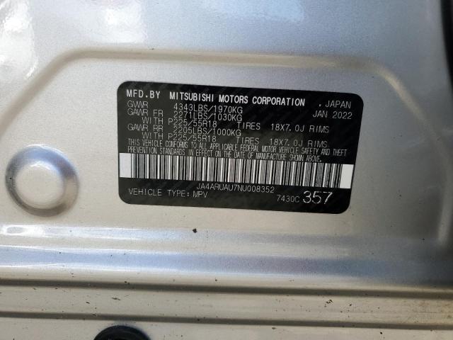 JA4ARUAU7NU008352 - 2022 MITSUBISHI OUTLANDER 银色 照片 14