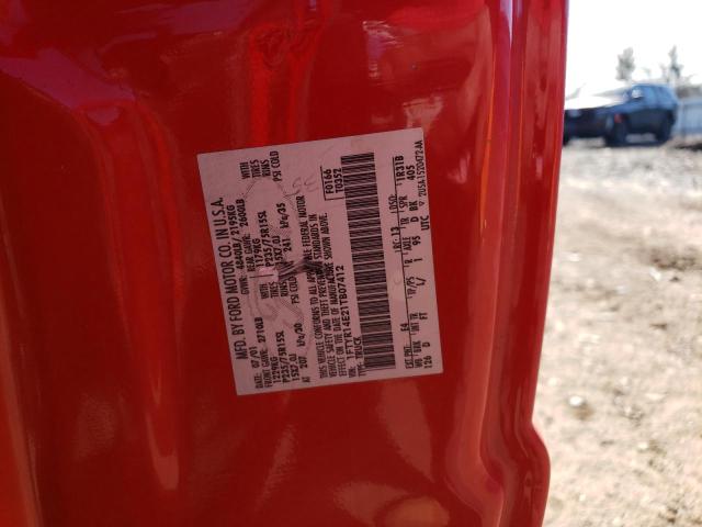 1FTYR14E21TB07412 - 2001 FORD RANGER SUP RED photo 12