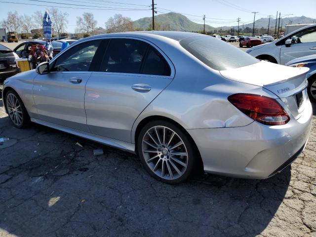 55SWF4KB4GU137774 - 2016 MERCEDES-BENZ C 300 4MAT SILVER photo 2