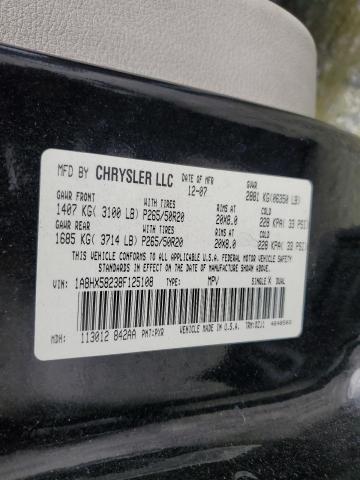 1A8HX58238F125108 - 2008 CHRYSLER ASPEN LIMI BLACK photo 13