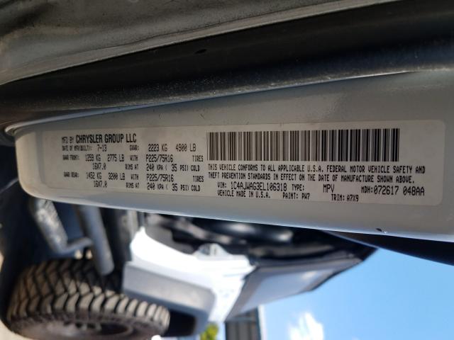 1C4AJWAG3EL106318 - 2014 JEEP WRANGLER S WHITE photo 10