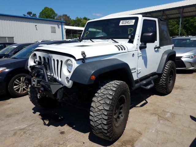 1C4AJWAG3EL106318 - 2014 JEEP WRANGLER S WHITE photo 2