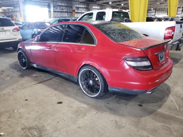 WDDGF54X48R035476 - 2008 MERCEDES-BENZ C 300 RED photo 2