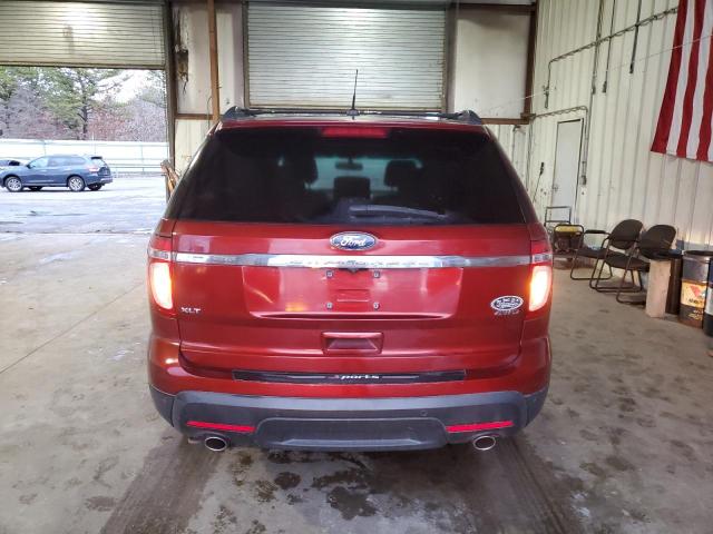 1FM5K8D88EGB77498 - 2014 FORD EXPLORER X BURGUNDY photo 6