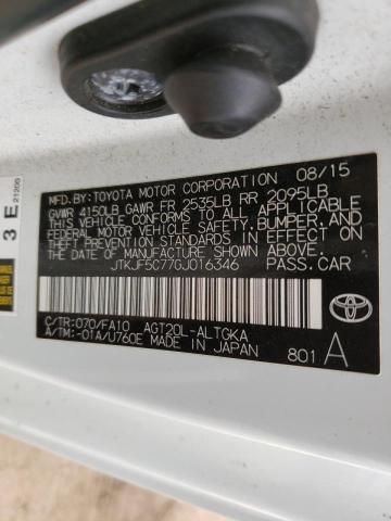 JTKJF5C77GJ016346 - 2016 TOYOTA SCION TC თეთრი ფოტო 10