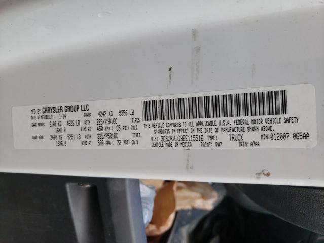 3C6URVJG8EE115516 - 2014 RAM PROMASTER თეთრი ფოტო 13