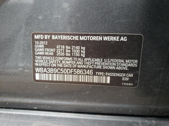 WBA3B9C50DF586346 - 2013 BMW 335 XI BLACK photo 10