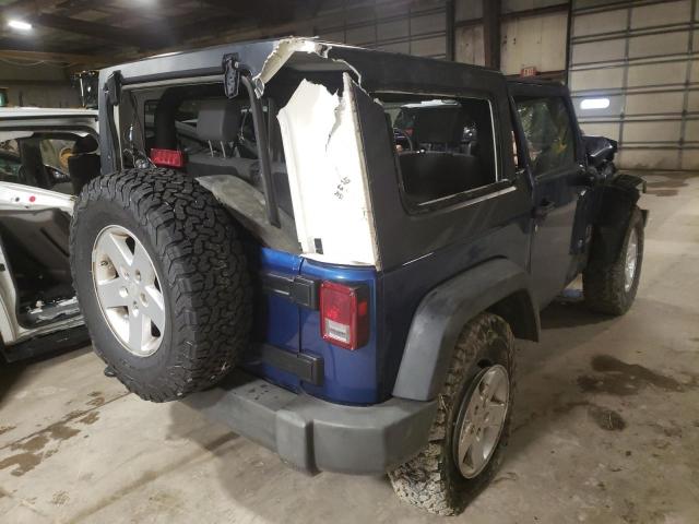 1J4FA24149L765451 - 2009 JEEP WRANGLER X BLUE photo 4