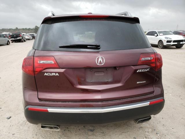 2HNYD2H61CH508497 - 2012 ACURA MDX ADVANC MAROON photo 6