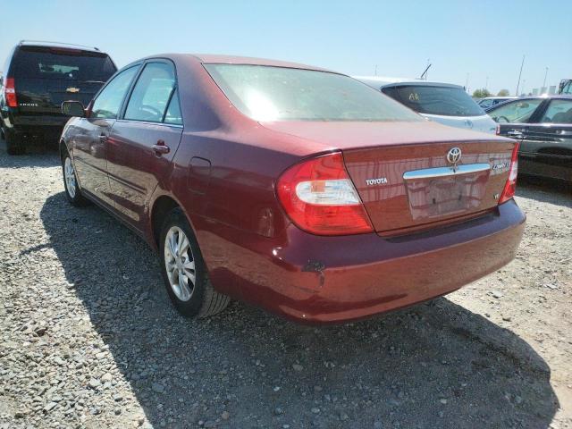 4T1BF32K04U065898 - 2004 TOYOTA CAMRY LE BURGUNDY photo 3