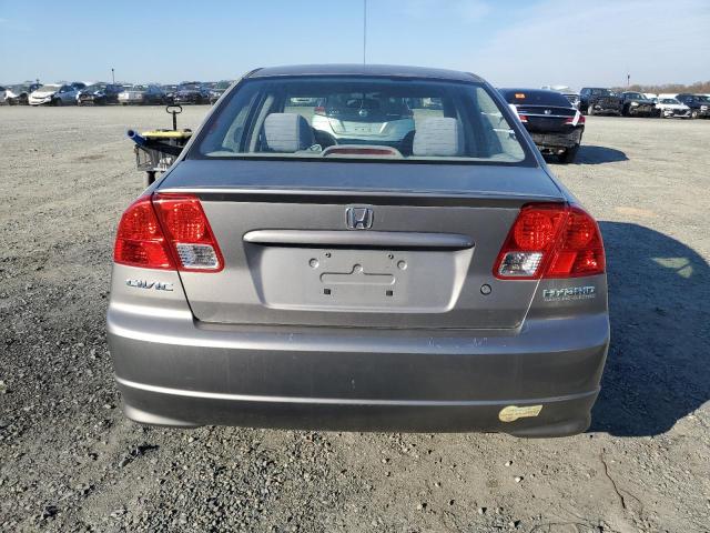 JHMES96694S005884 - 2004 HONDA CIVIC HYBR GRAY photo 6