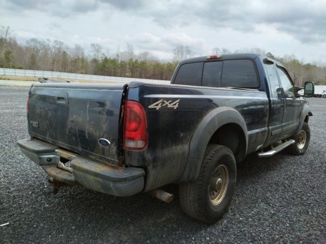 1FTNX21L81ED40104 - 2001 FORD F-250 BLUE photo 4