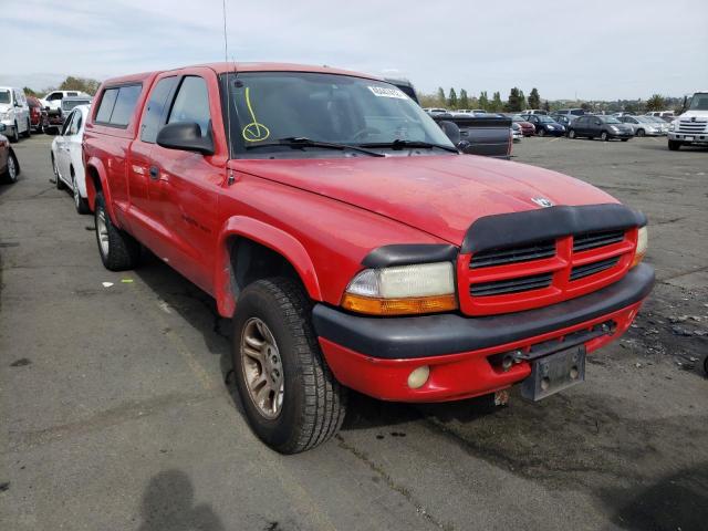 1B7GG32N12S616821 - 2002 DODGE DAKOTA SPO RED photo 1