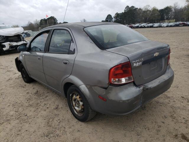 KL1TD56646B540370 - 2006 CHEVROLET AVEO BASE GRAY photo 3