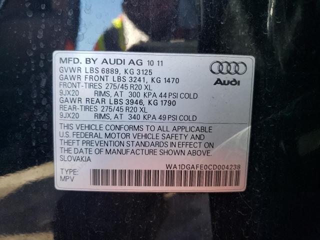 WA1DGAFE0CD004238 - 2012 AUDI Q7 PRESTIG 黑色 照片 12