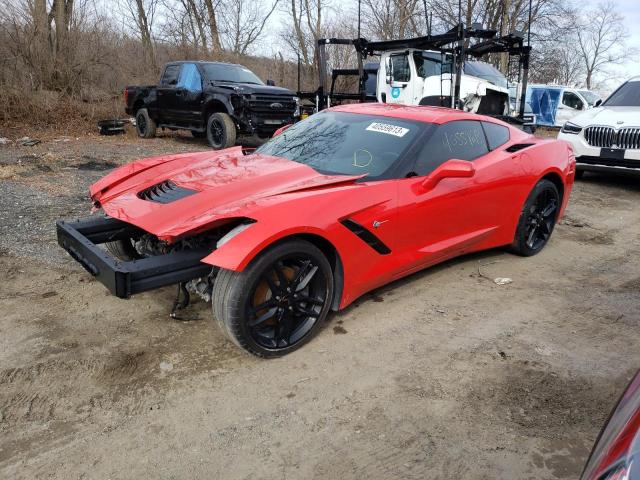1G1YB2D71K5100753 - 2019 CHEVROLET CORVETTE S RED photo 1