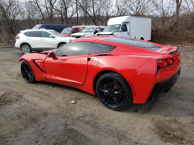1G1YB2D71K5100753 - 2019 CHEVROLET CORVETTE S RED photo 2