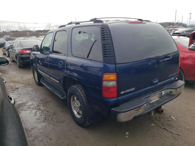 1GNEK13T51R162223 - 2001 CHEVROLET TAHOE K150 BLUE photo 2