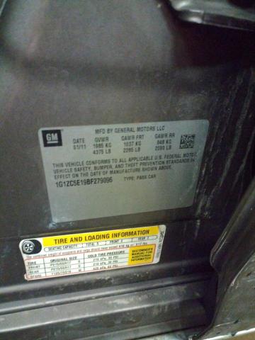 1G1ZC5E19BF279096 - 2011 CHEVROLET MALIBU 1LT Қоңыр фото 12