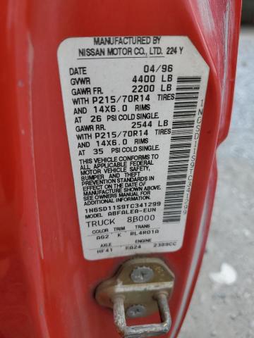 1N6SD11S9TC341299 - 1996 NISSAN TRUCK RED photo 12