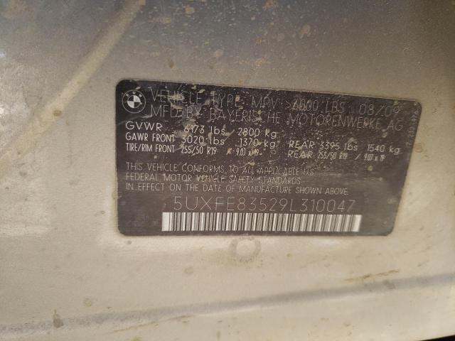 5UXFE83529L310047 - 2009 BMW X5 XDRIVE4 Szary zdjęcie 13