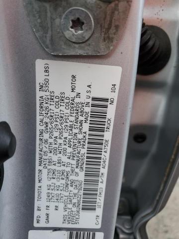 5TEJU62N86Z279260 - 2006 TOYOTA TACOMA DOU SILVER photo 13