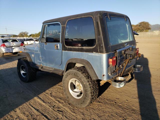 2BCCZ814XJB509419 - 1988 JEEP WRANGLER L BLUE photo 2