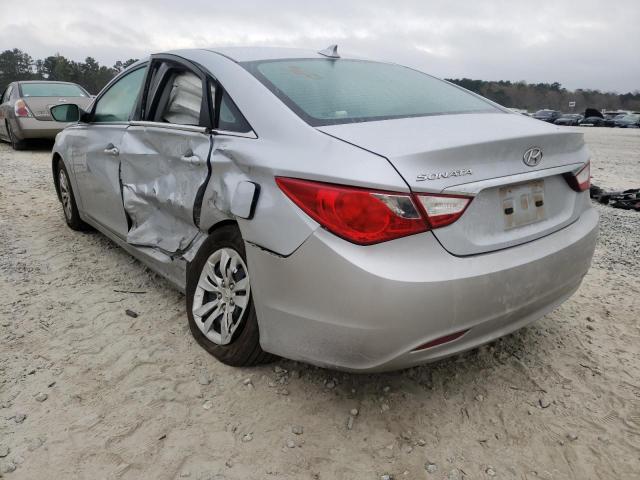 5NPEB4AC7CH471778 - 2012 HYUNDAI SONATA GLS SILVER photo 3