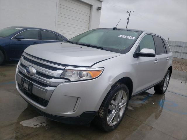 2FMDK3JC7EBA61515 - 2014 FORD EDGE SEL GRAY photo 2