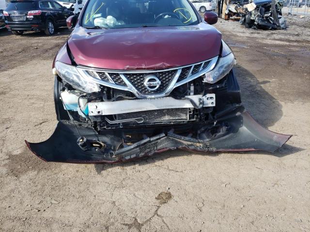 JN8AZ1MW4BW151832 - 2011 NISSAN MURANO S BURGUNDY photo 9