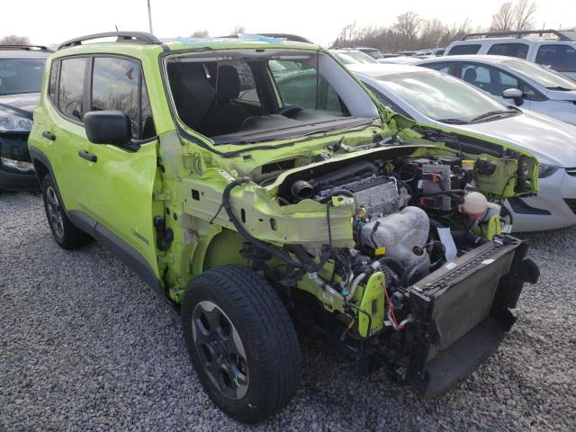 ZACCJBAB7HPF77538 - 2017 JEEP RENEGADE S GREEN photo 1