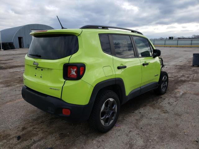ZACCJBAB7HPF77538 - 2017 JEEP RENEGADE S GREEN photo 4