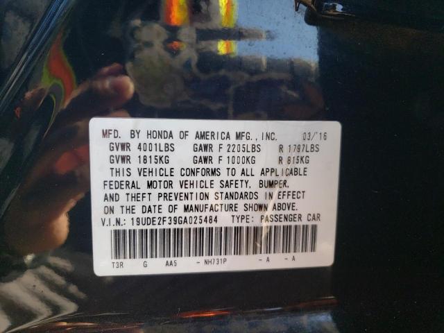 19UDE2F39GA025484 - 2016 ACURA ILX BASE W BLACK photo 12