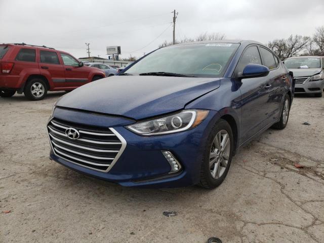 5NPD84LF6HH034430 - 2017 HYUNDAI ELANTRA BLUE photo 2