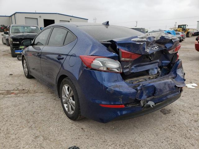 5NPD84LF6HH034430 - 2017 HYUNDAI ELANTRA BLUE photo 3