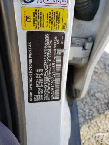 WBAVM1C59FV315668 - 2015 BMW X1 SDRIVE2 WHITE photo 13