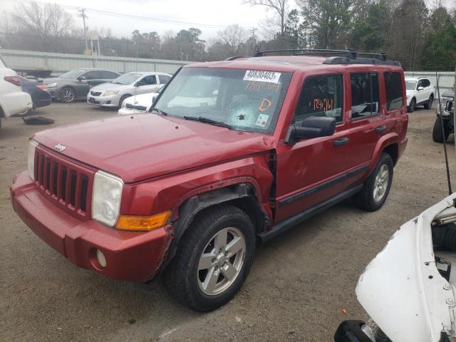 1J8HH48N76C189264 - 2006 JEEP COMMANDER RED photo 1