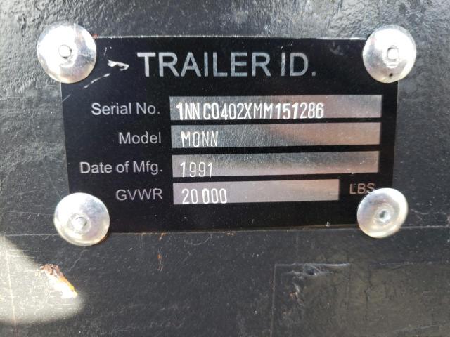 1NNC0402XMM151286 - 1991 MISC TRAILER Czarny zdjęcie 10