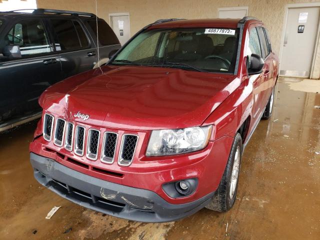 1C4NJCBA6FD262407 - 2015 JEEP COMPASS SP BURGUNDY photo 2